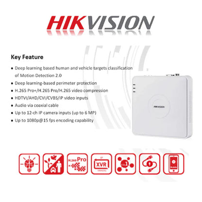 Hikvision 8 Channel 1080P Complete Kit + Monitor +500GB Free Hard Drive